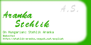 aranka stehlik business card